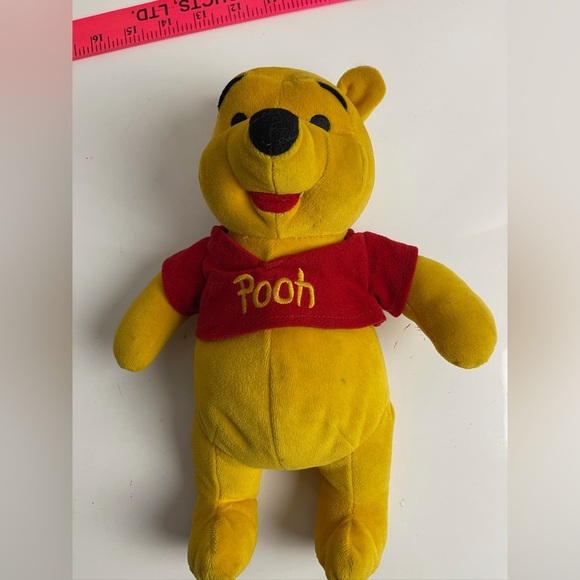 Mattel Yellow and Red Winnie the Pooh Plush Toy - Picture 1 of 5